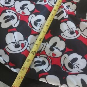 LIKE NEW Large DISNEY Mickey Mouse Face 22" Polyester Red Black White Duffle Bag